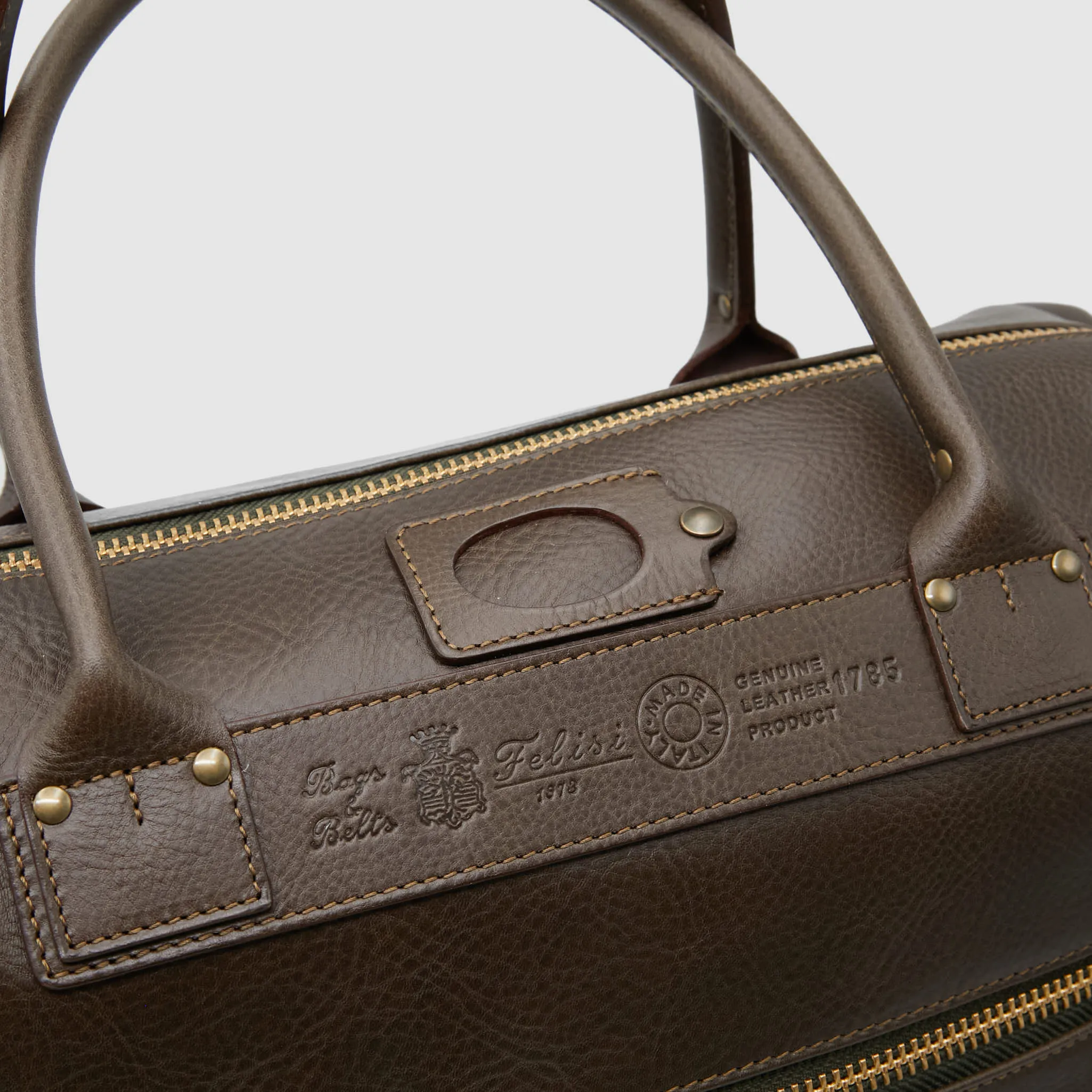 Felisi Leather Double Carrying Briefcase