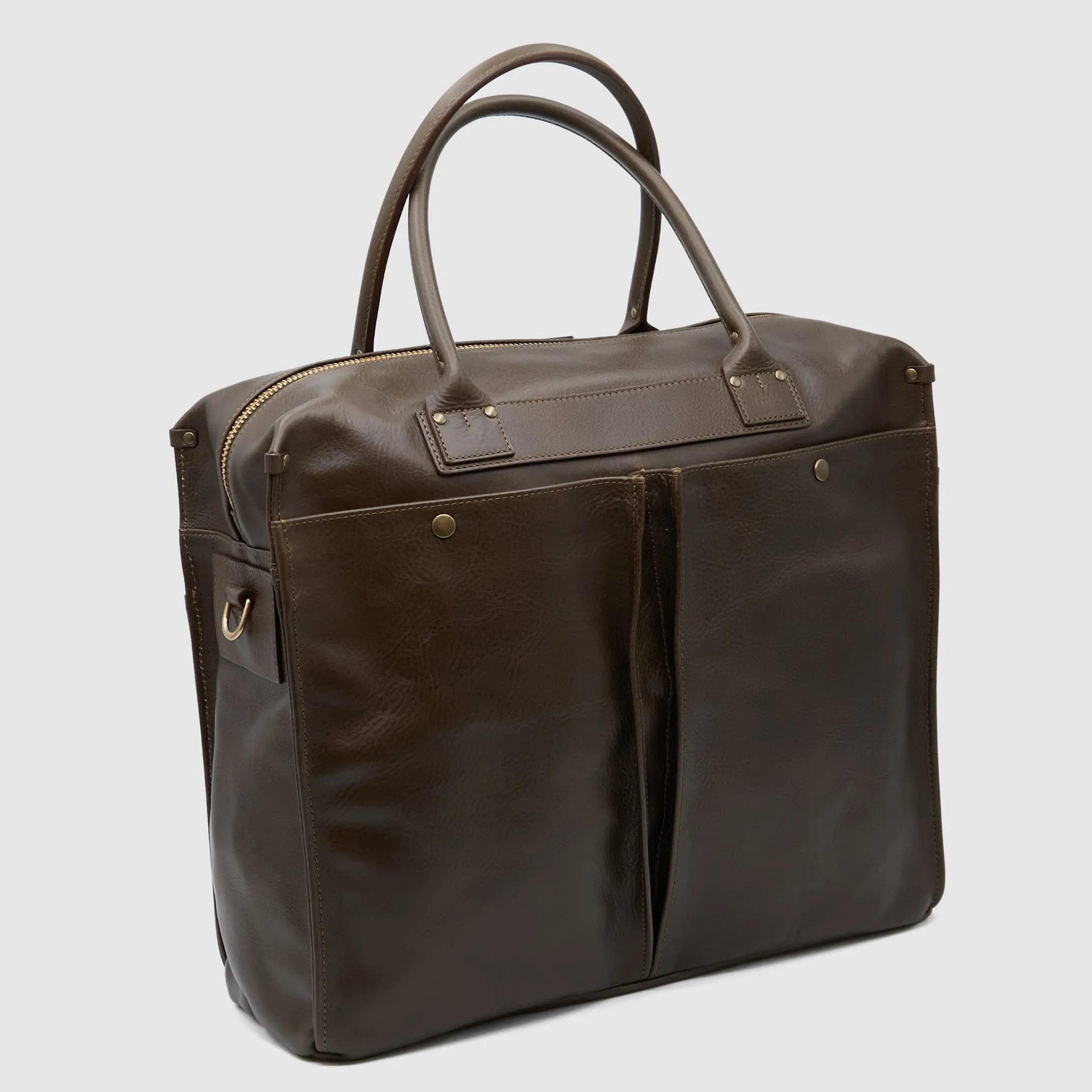 Felisi Leather Double Carrying Briefcase