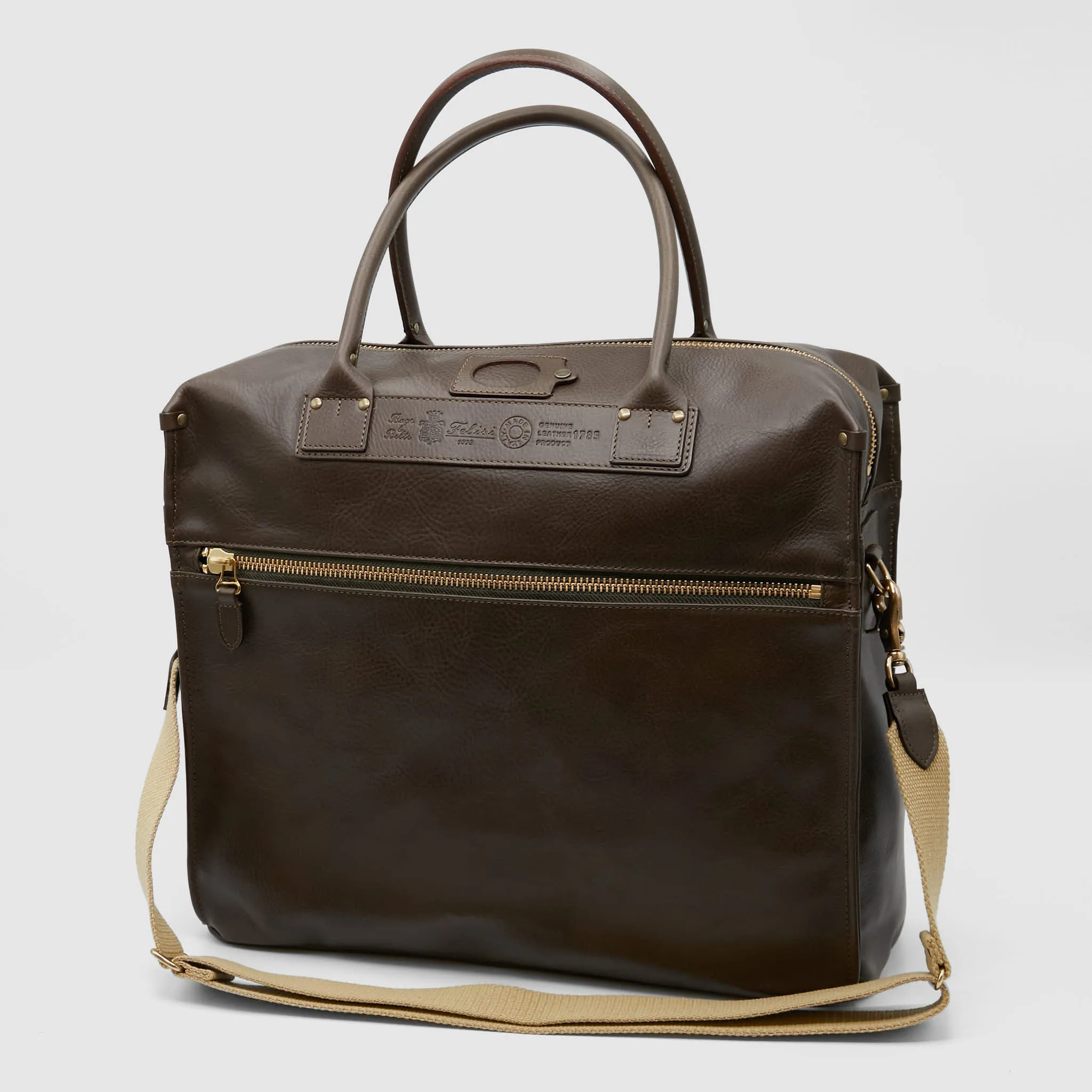 Felisi Leather Double Carrying Briefcase