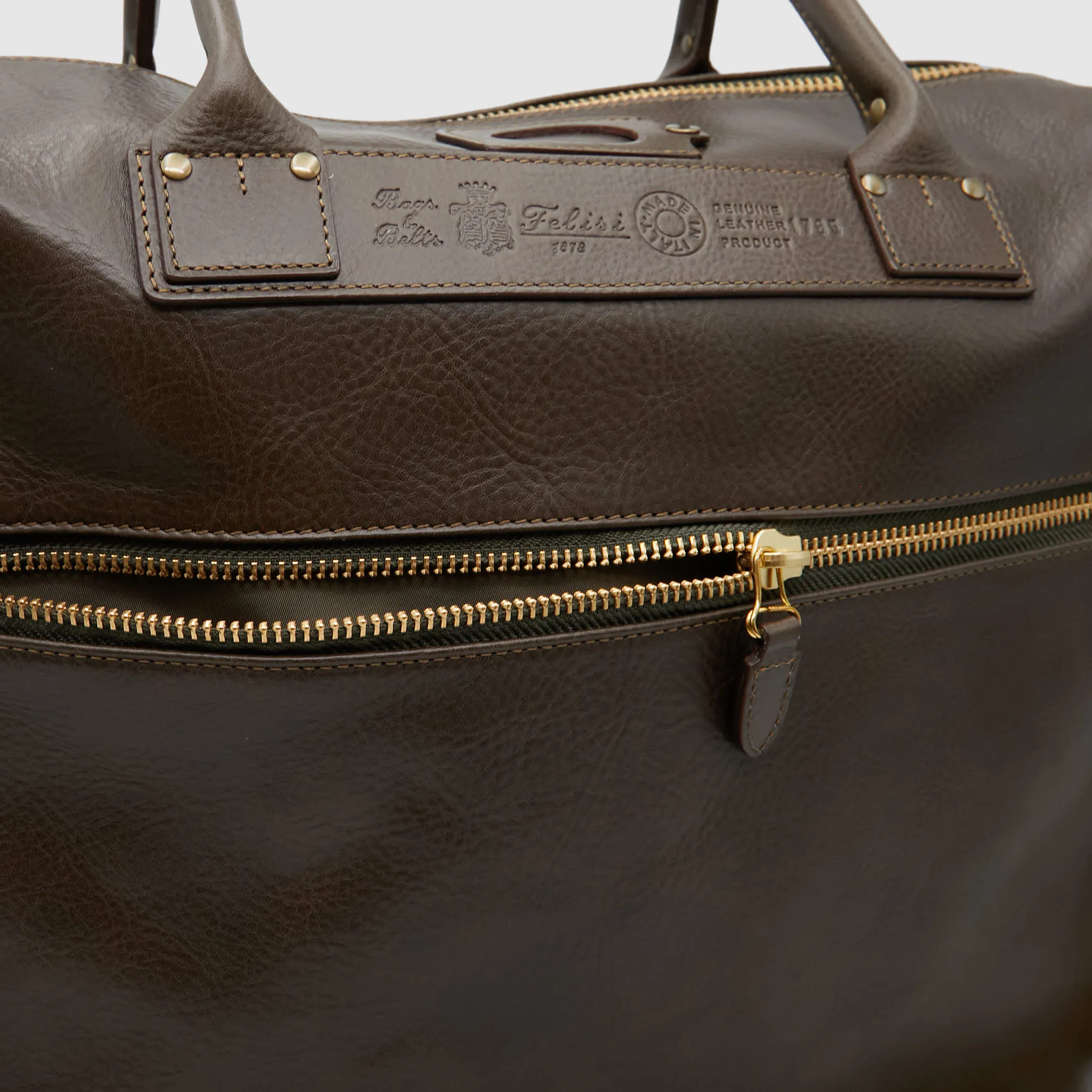 Felisi Leather Double Carrying Briefcase