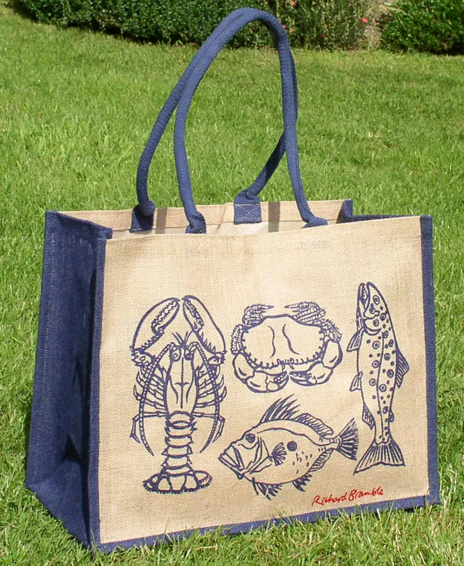 Fish & Shellfish Jute Bag