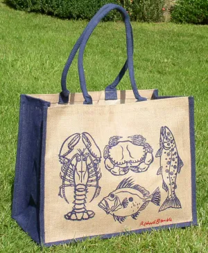Fish & Shellfish Jute Bag