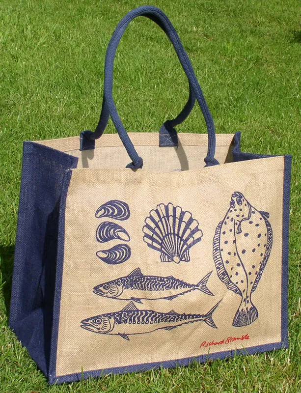 Fish & Shellfish Jute Bag