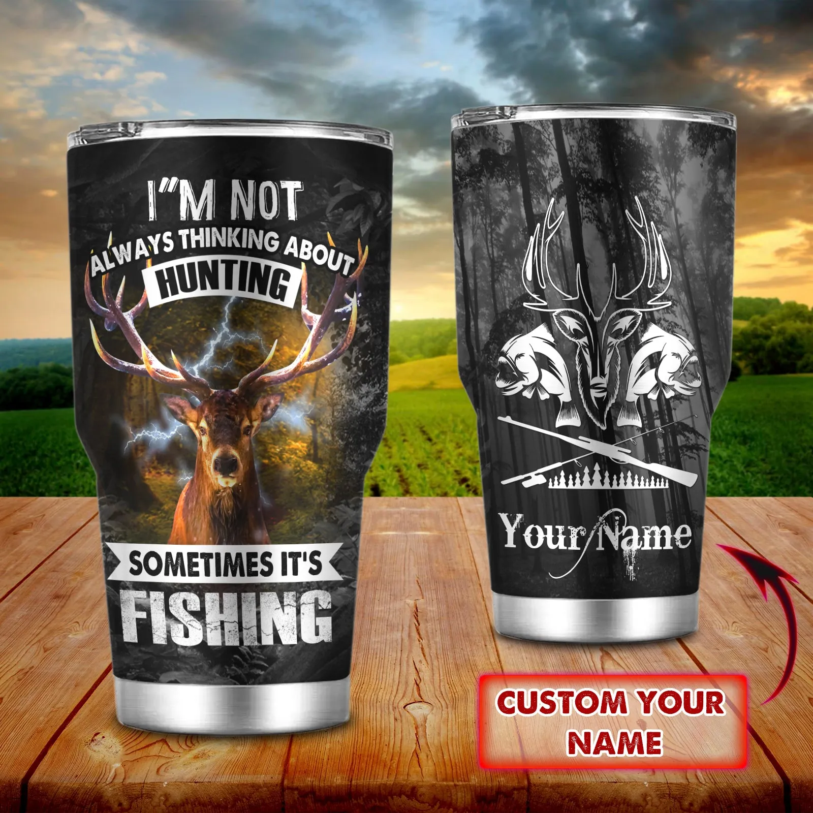 Fishing and Hunting 04 - Custom Tumbler - Loop - Ntp-243
