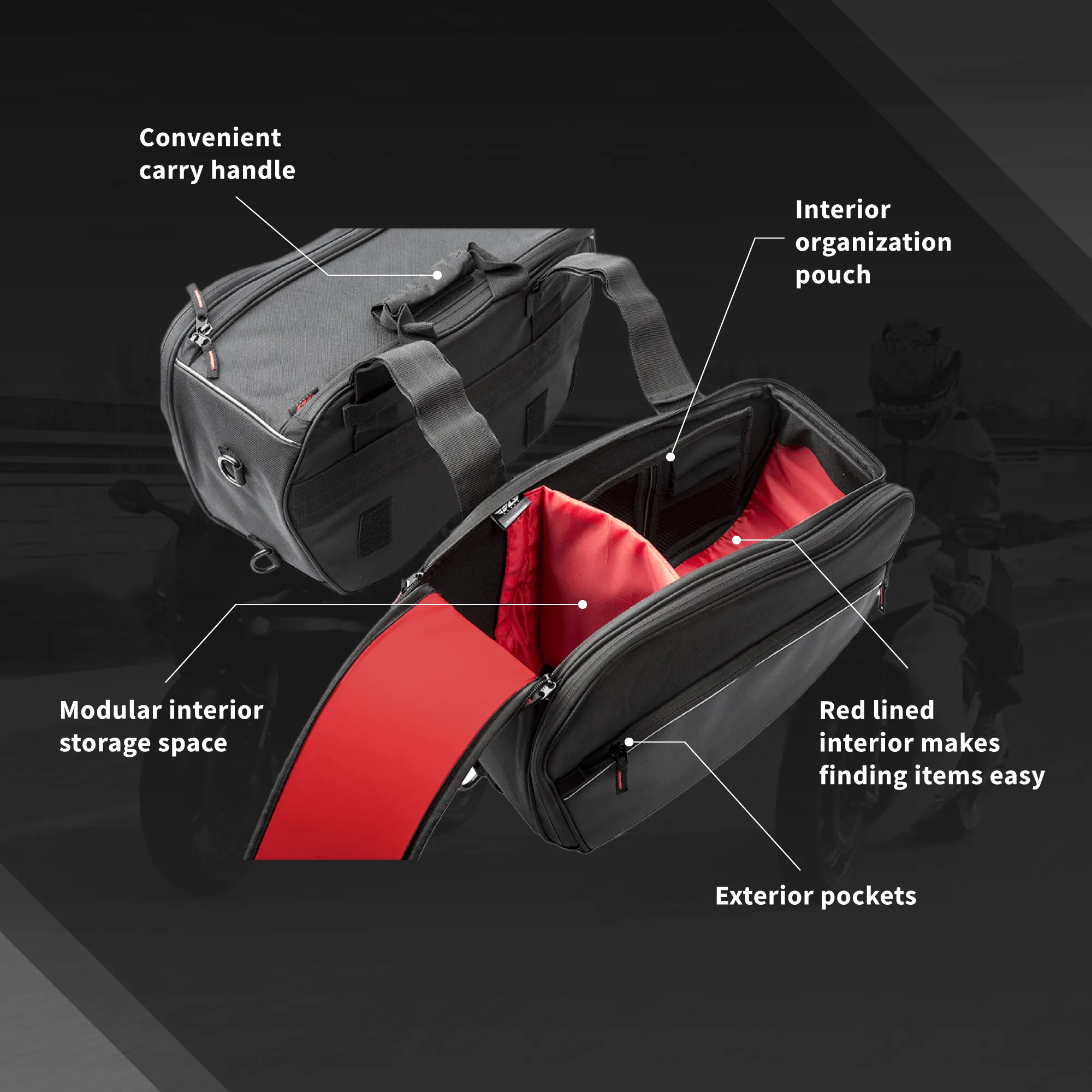 FLY RACING #6245 479-10~400 Saddle Bags