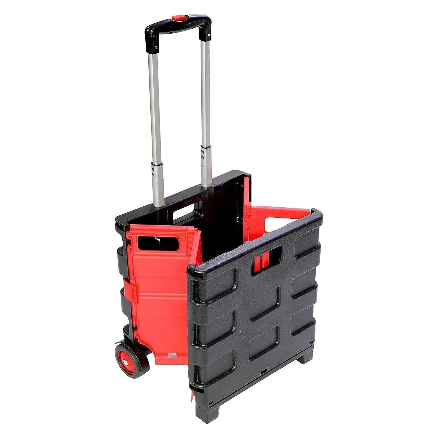 Folding Shopping Trolley Cart Rolling Car Boot Foldable Storage Box Large 35kg