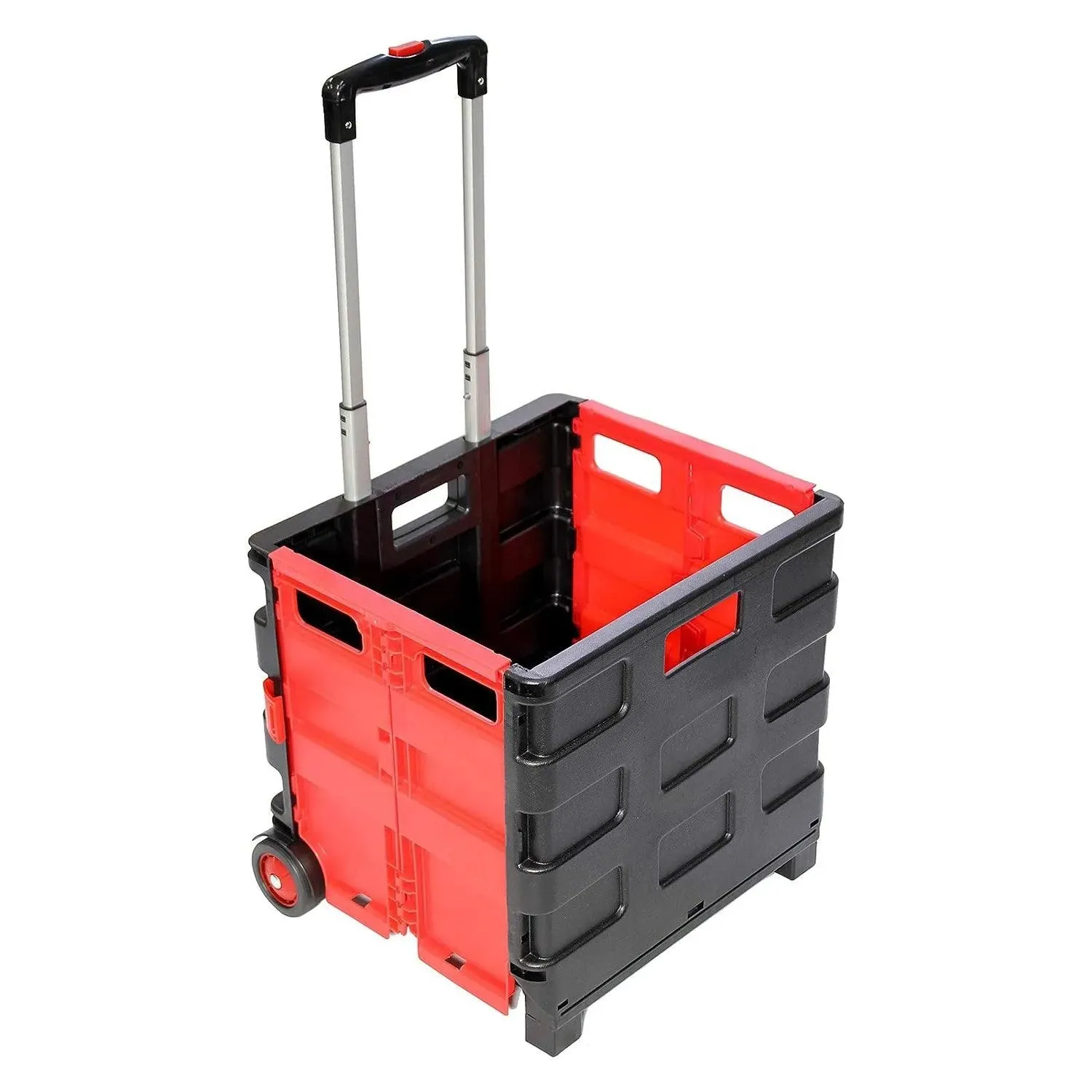 Folding Shopping Trolley Cart Rolling Car Boot Foldable Storage Box Large 35kg