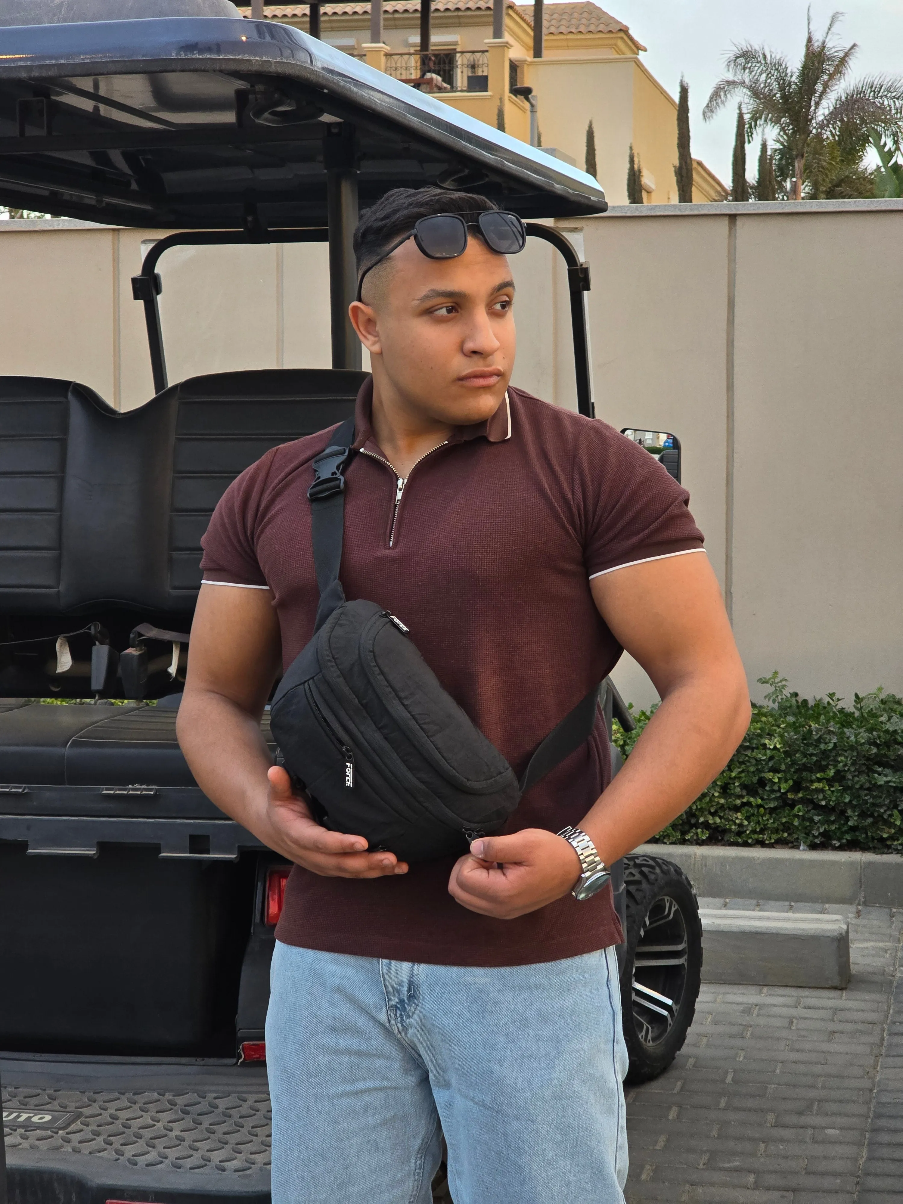 Force Grip Convertible Bag | Waist bag or crossbody bag | Black color FGH01