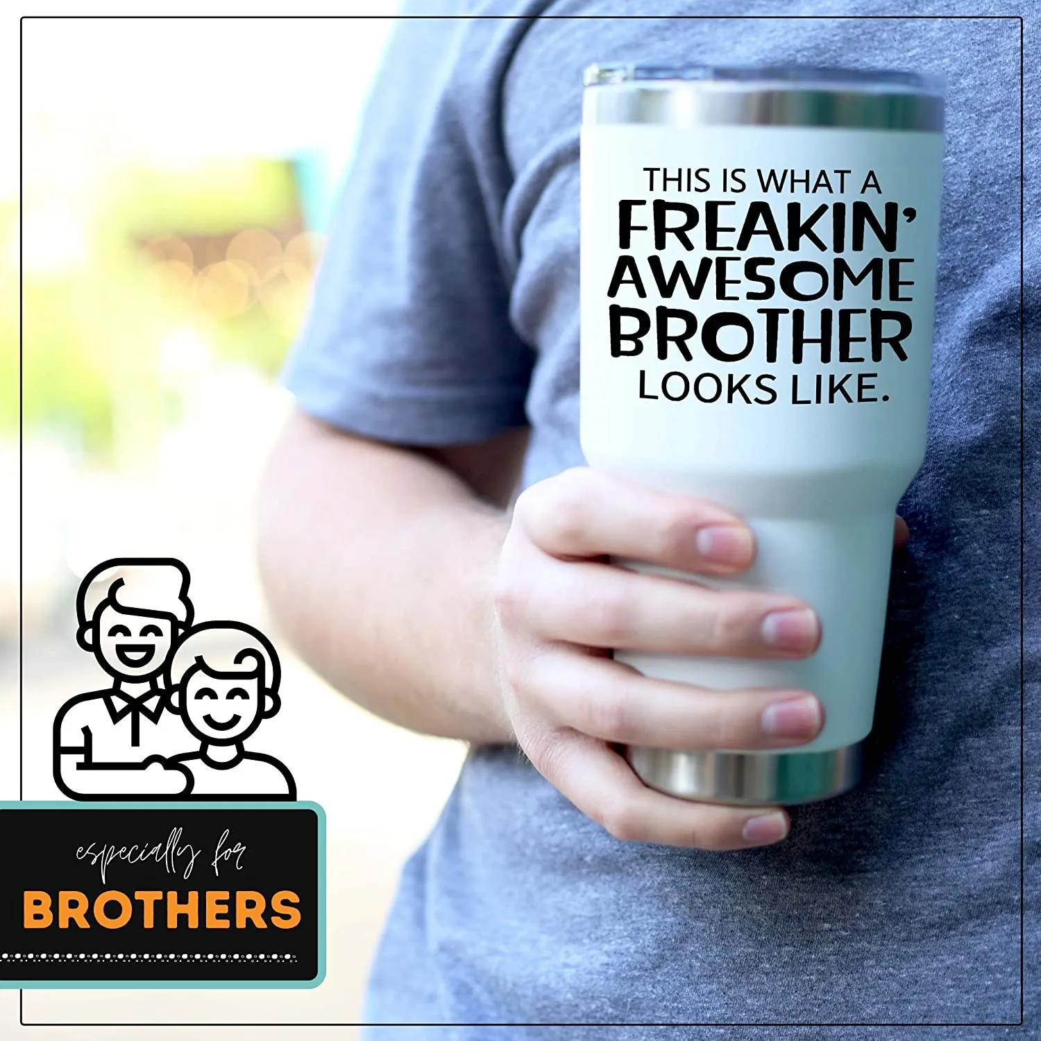 Freakin' Awesome Uncle White 30 oz Tumbler