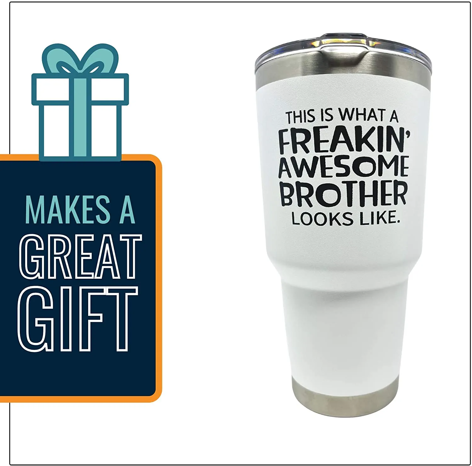 Freakin' Awesome Uncle White 30 oz Tumbler