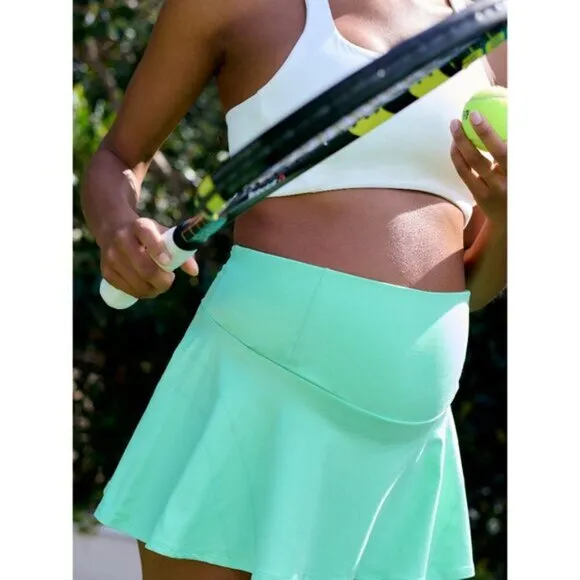 FREE PEOPLE Movement x Hatch Pleats And Thank You Maternity Skort in Salted Lime