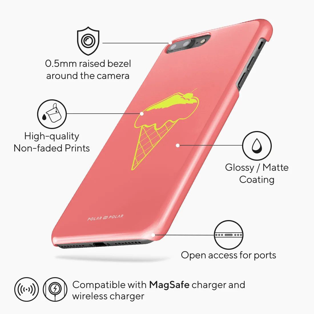 Fujisan Coral Ice Cream Custom - iPhone 8 Plus/7 Plus Case