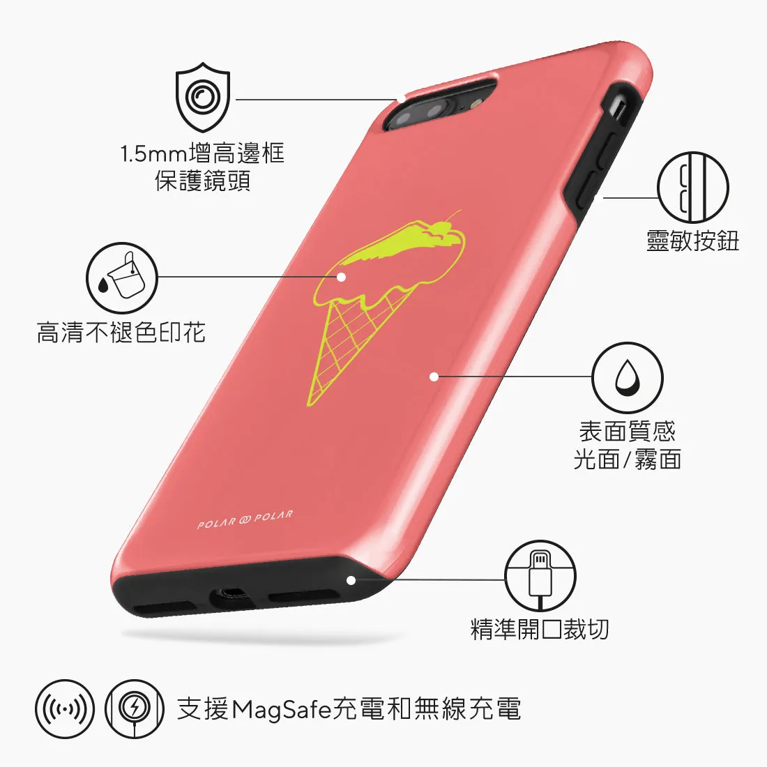 Fujisan Coral Ice Cream Custom - iPhone 8 Plus/7 Plus Case