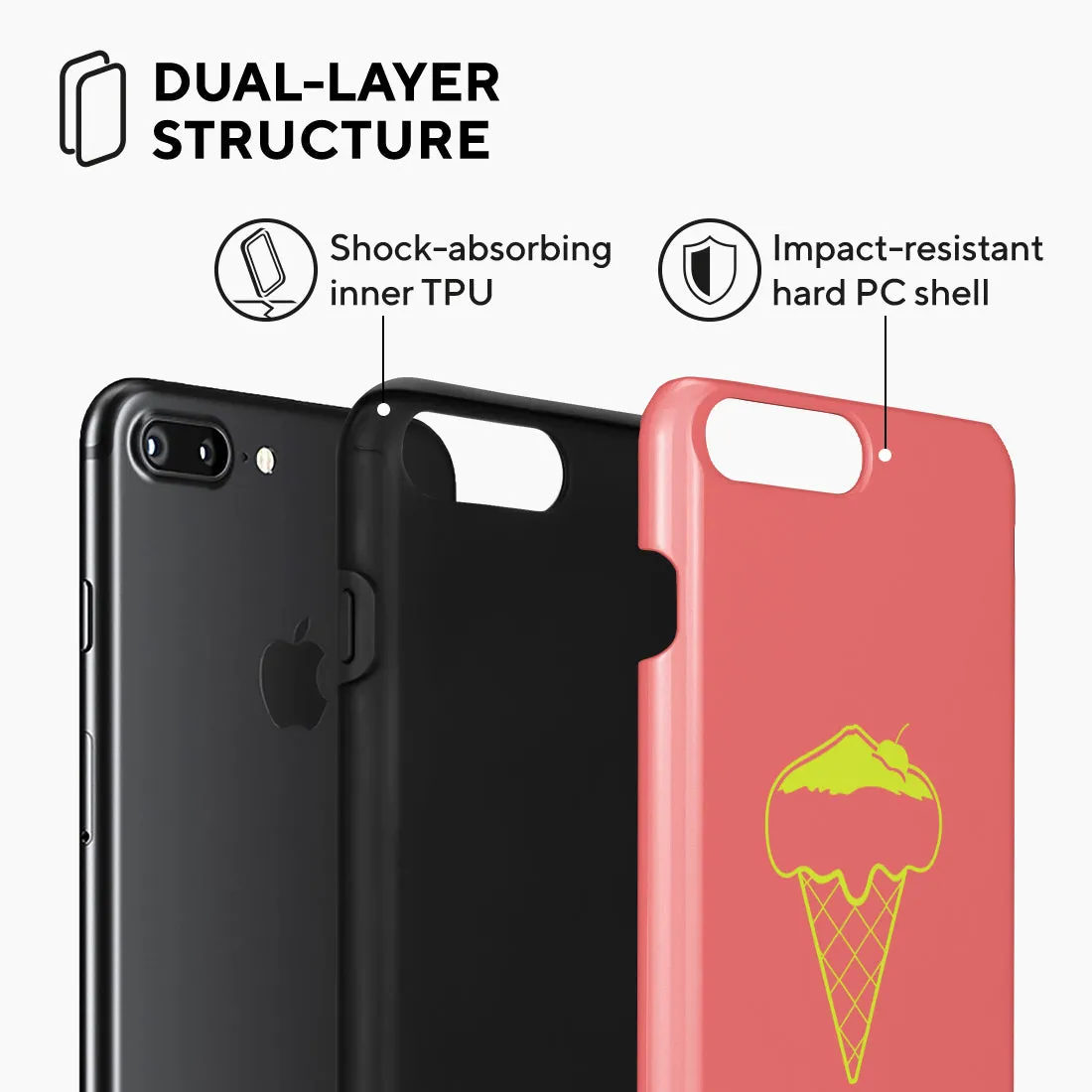 Fujisan Coral Ice Cream Custom - iPhone 8 Plus/7 Plus Case