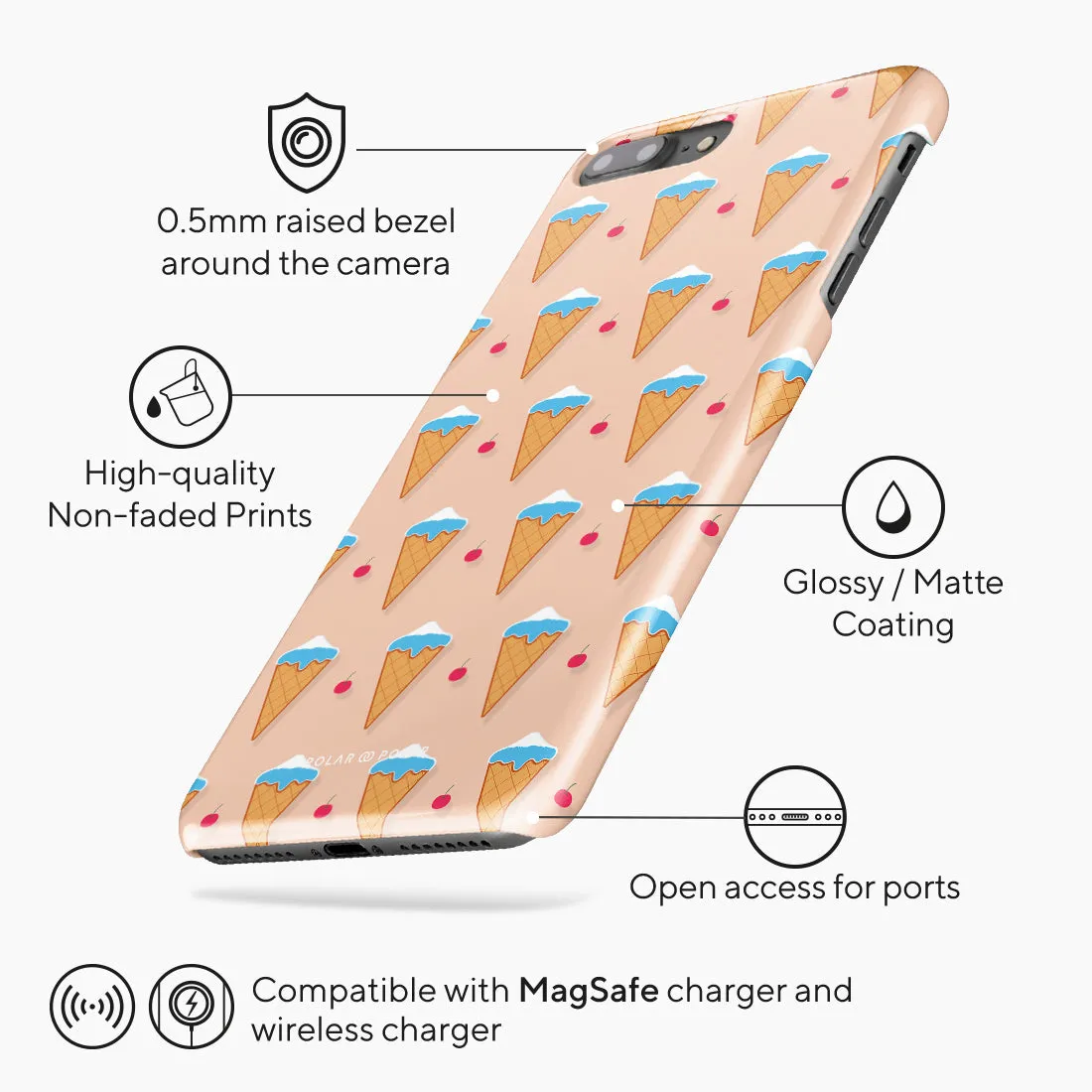 Fujisan Peach Ice Cream Custom - iPhone 8 Plus/7 Plus Case