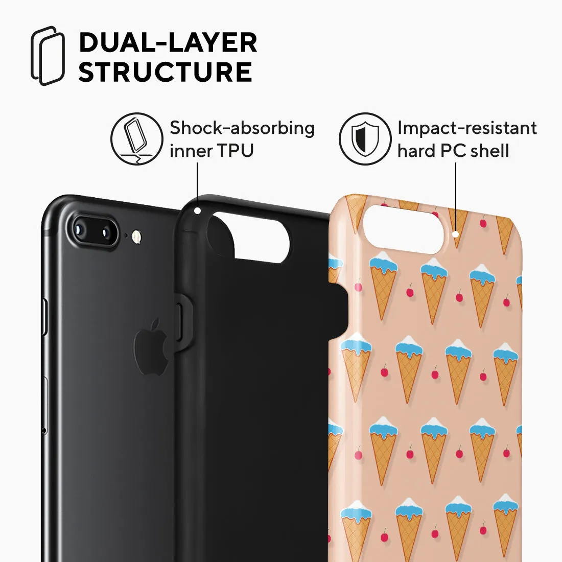 Fujisan Peach Ice Cream Custom - iPhone 8 Plus/7 Plus Case