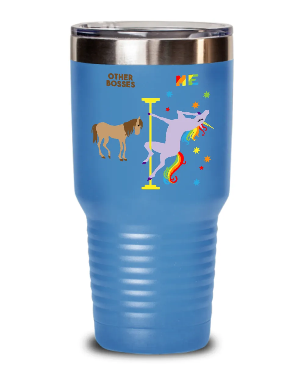 Gift For Boss Rainbow Unicorn Mug Cute Insulated Drink Tumbler Travel Coffee Cup