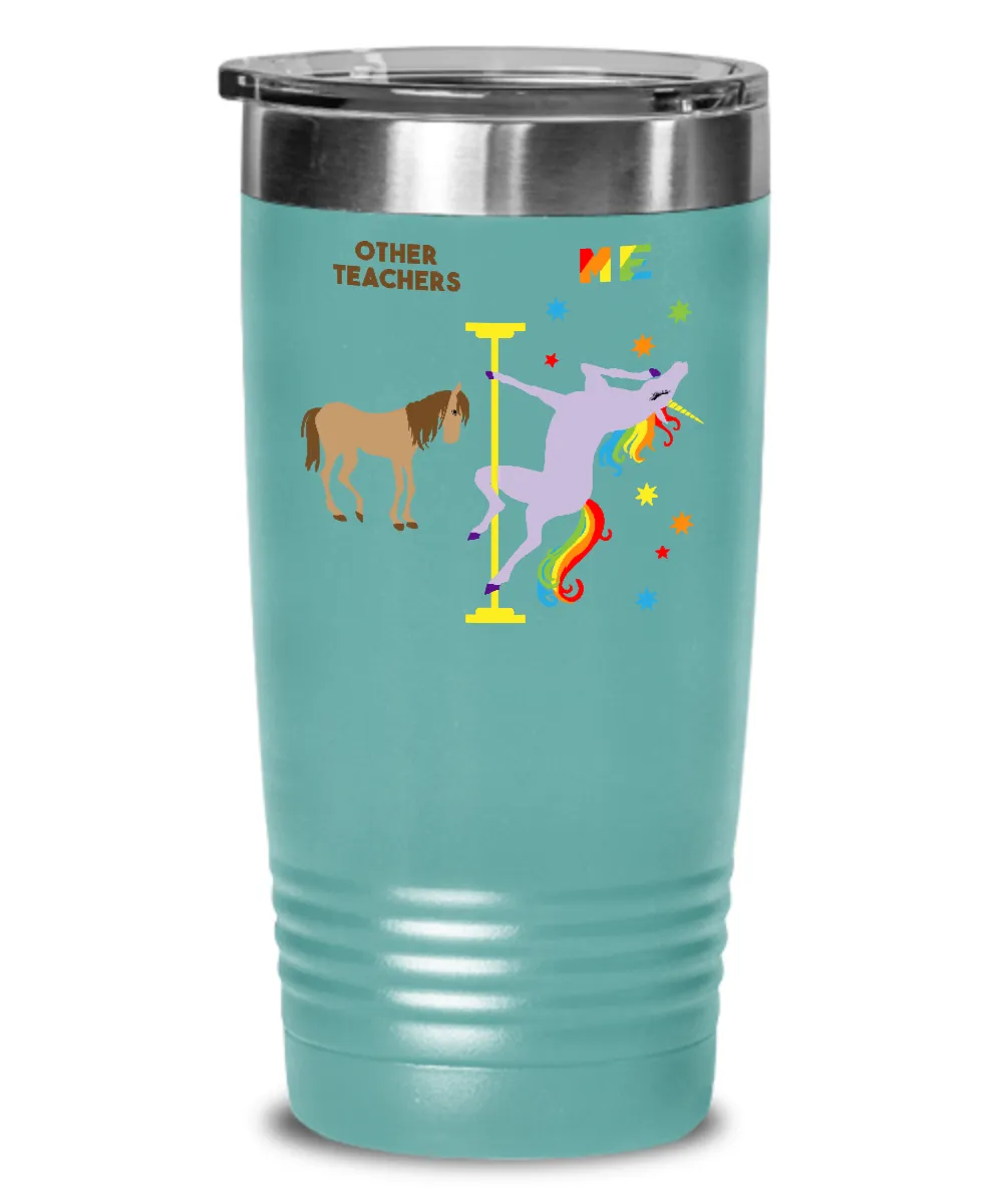 Gift For Teacher Rainbow Unicorn Mug Cute Insulated Drink Tumbler Travel Coffee Cup