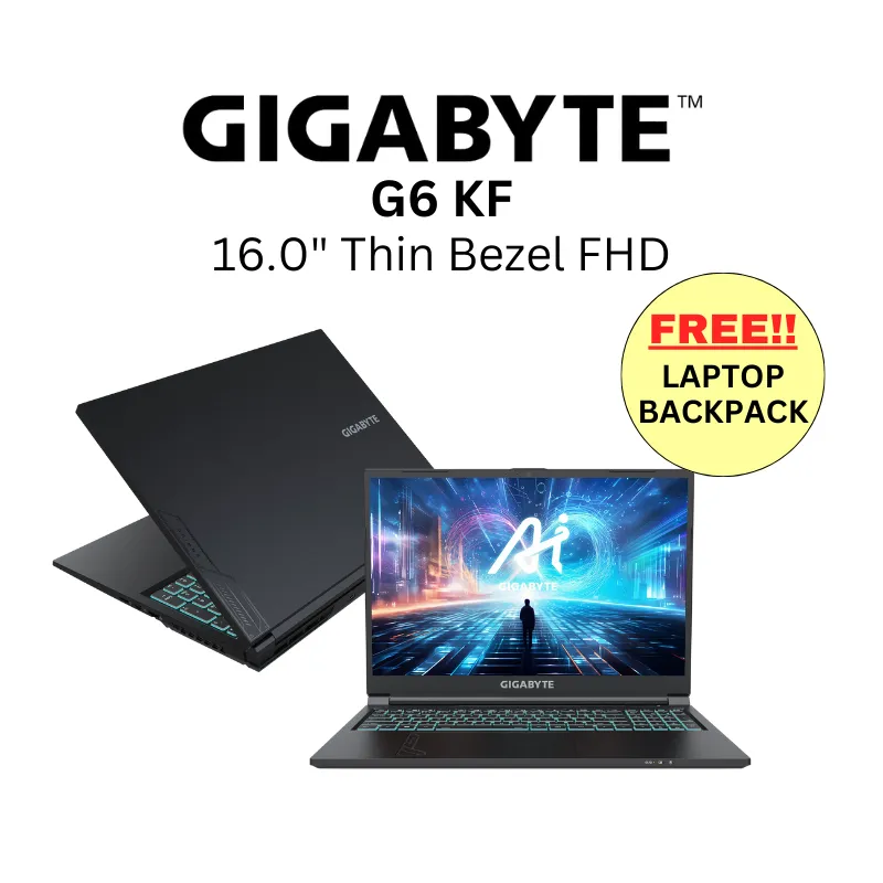 GIGABYTE G6 KF 16" FHD  165hz/ i7-13620H/ RTX 4060/ 1 TB SSD/ 16GB DDR5 4800