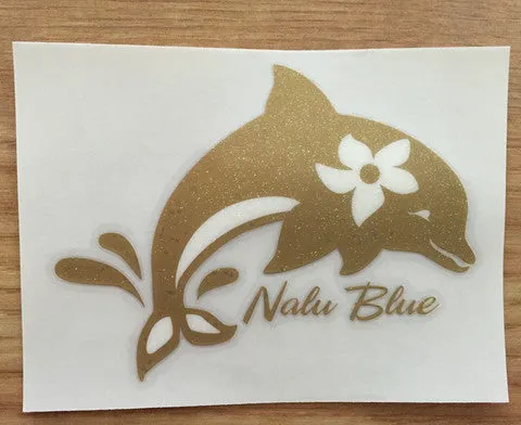 Glitter Dolphin Decal