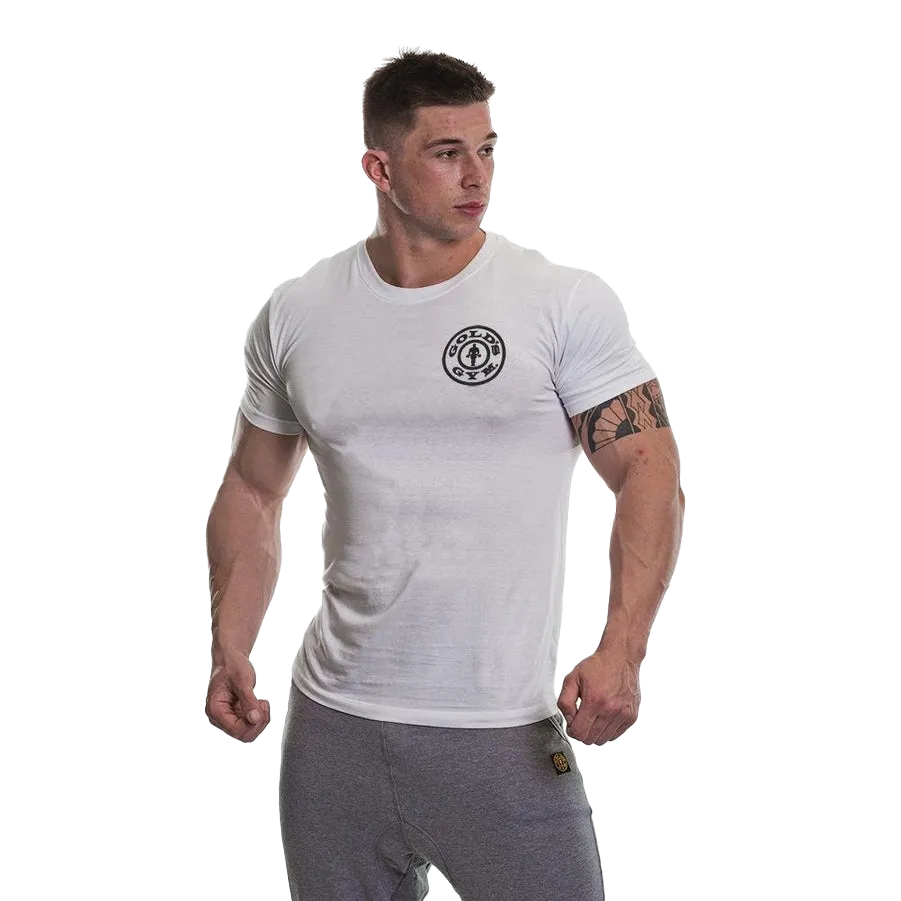 Golds Gym Basic T-Shirt - White/Black