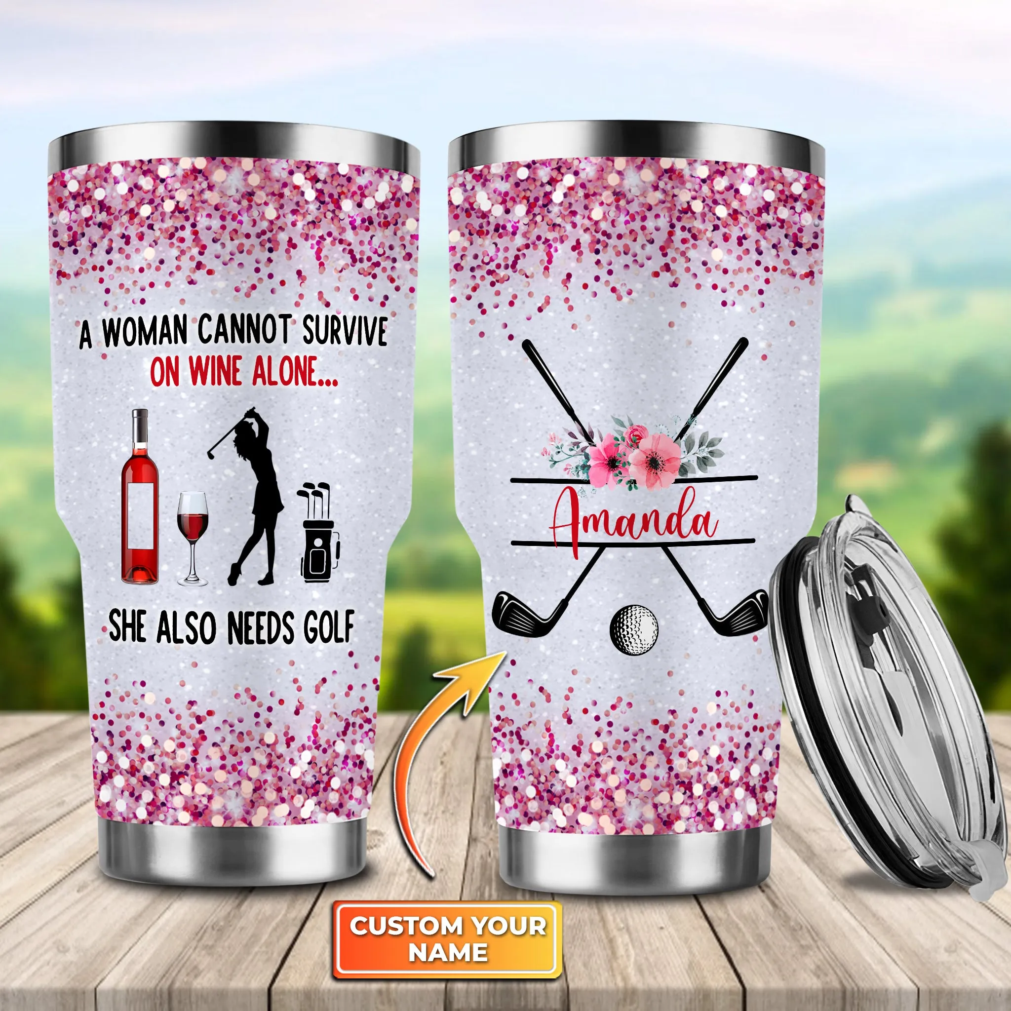 Golfgirl - Custom 3D Tumbler - Hdmt