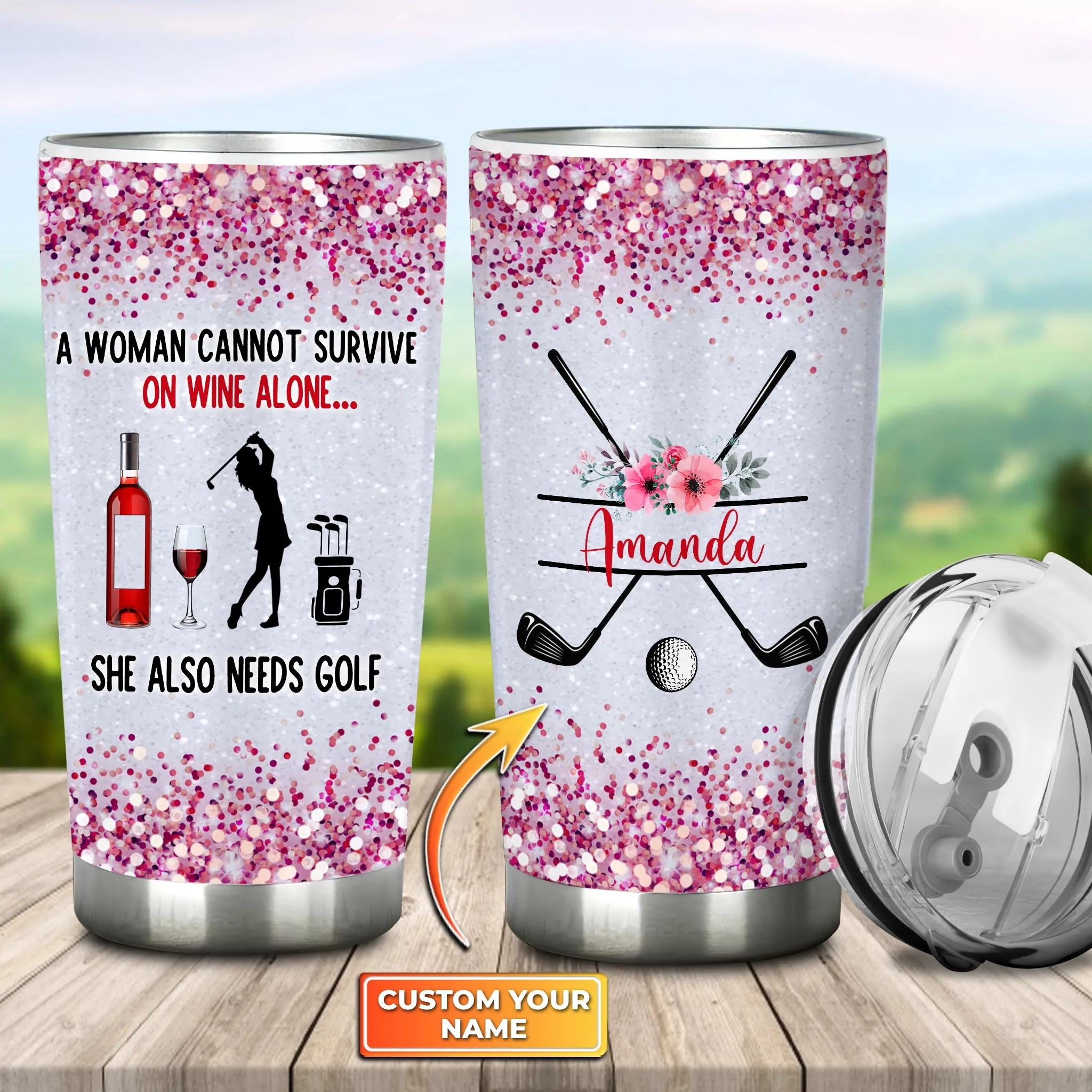 Golfgirl - Custom 3D Tumbler - Hdmt