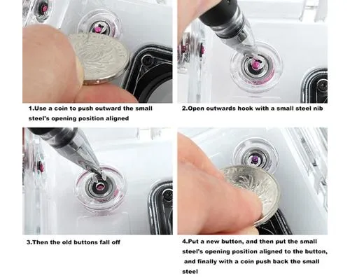 GoPro Aluminum Button Set for Hero 3  Camera Housing - Gold