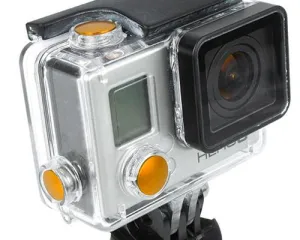 GoPro Aluminum Button Set for Hero 3  Camera Housing - Gold