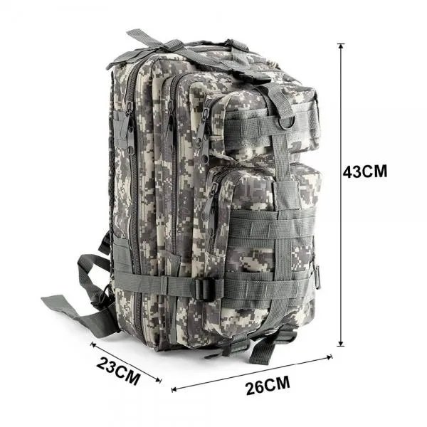 Gray Outdoor Military Rucksacks 1000D Nylon 30L Waterproof Tactical backpack Sports Camping Hiking Trekking Fishing Hunting Bags