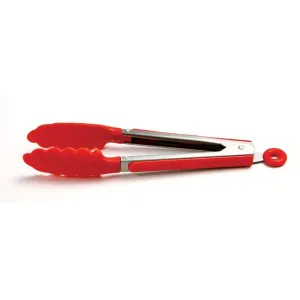 GRIP-EZ 9" TONGS WITH NYLON, RED