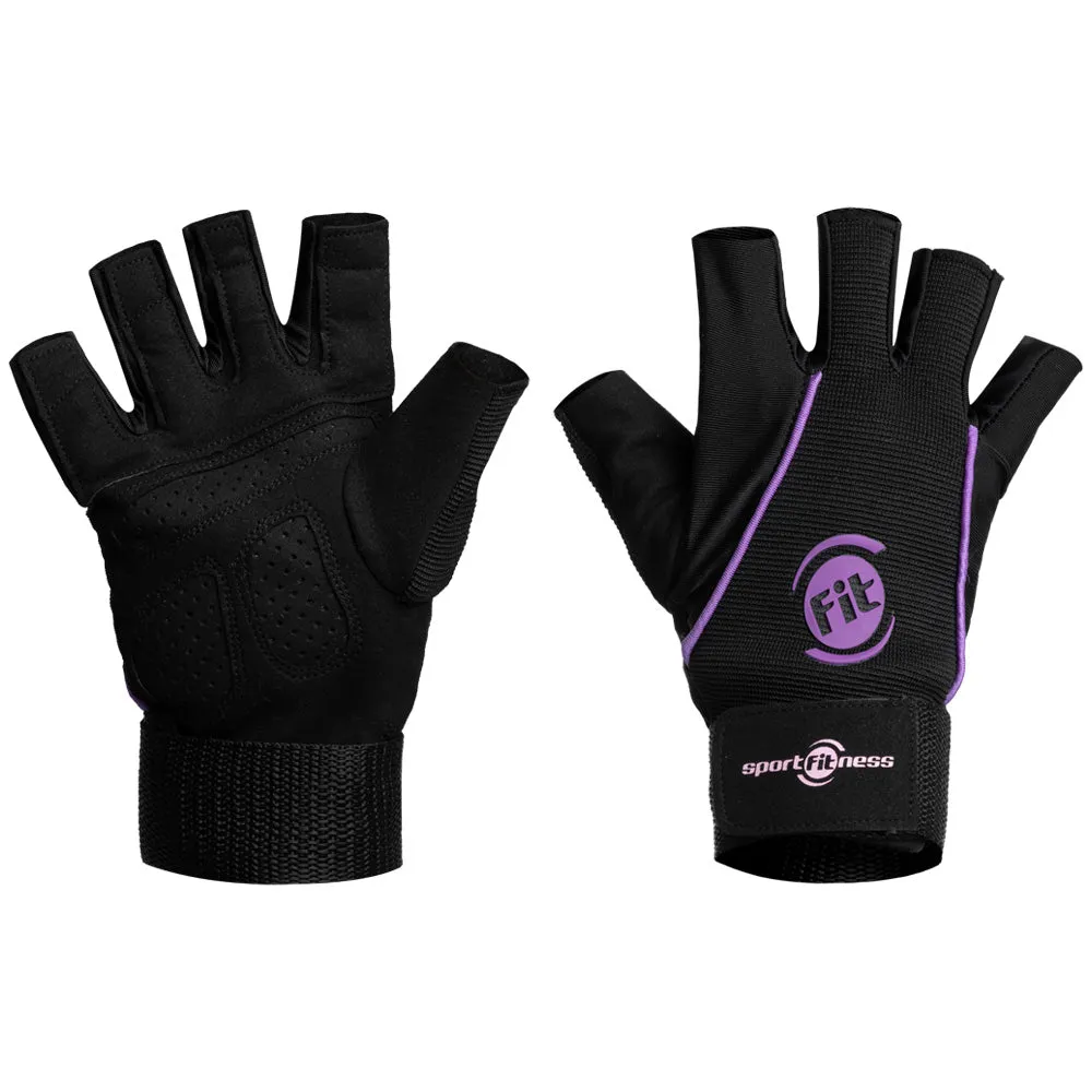 Guantes de Gimnasio Negro Morado