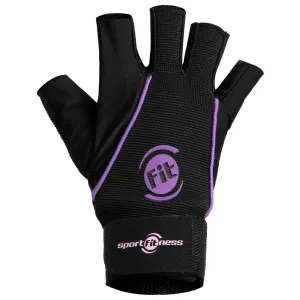 Guantes de Gimnasio Negro Morado