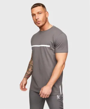Gym King Sport Printed Tape T-Shirt Fossil Grey