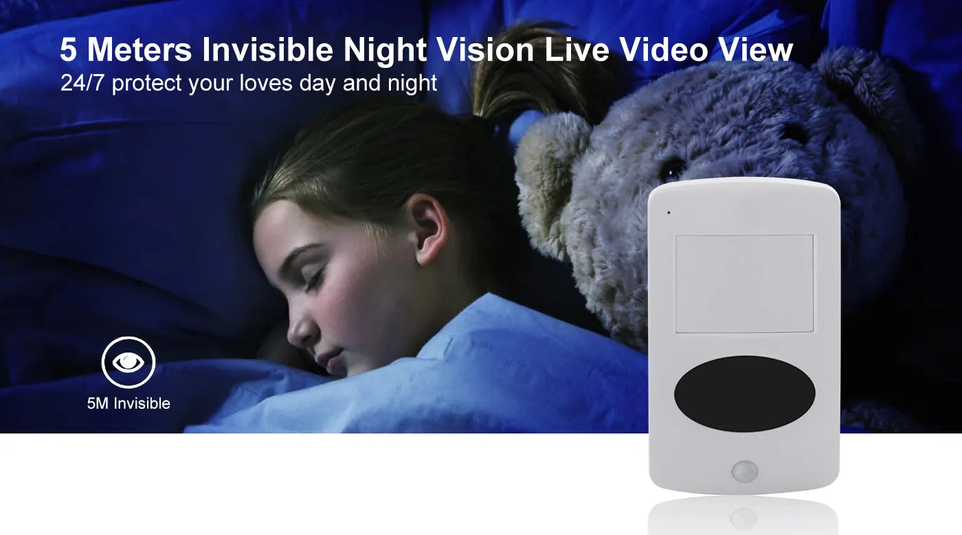 HD1080P Wireless Hidden Wall-mounted Security Camera with PIR Sensor