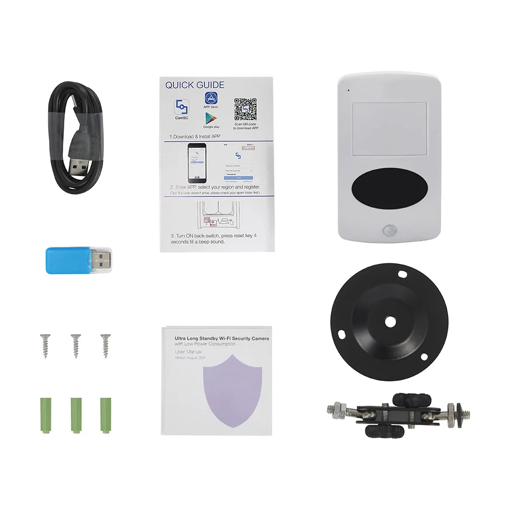 HD1080P Wireless Hidden Wall-mounted Security Camera with PIR Sensor