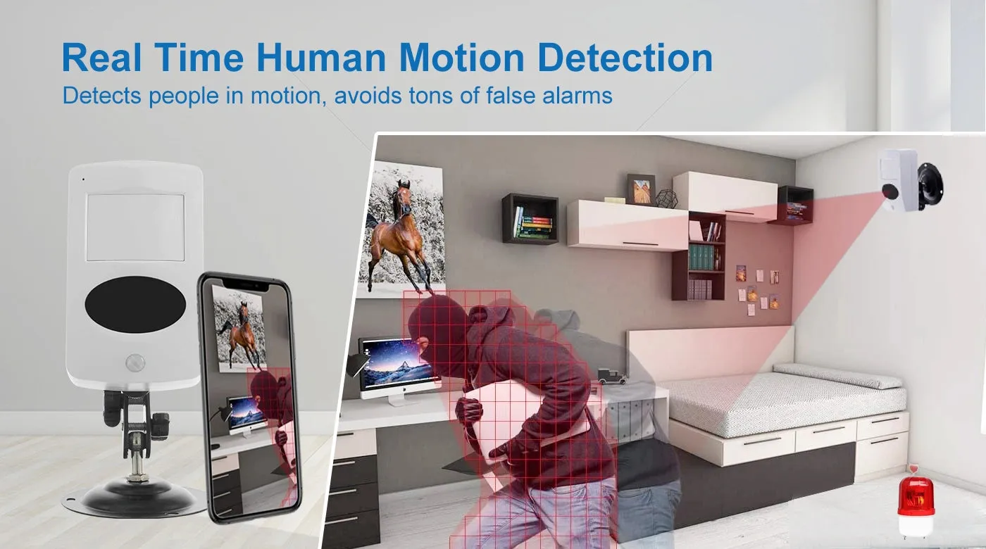 HD1080P Wireless Hidden Wall-mounted Security Camera with PIR Sensor