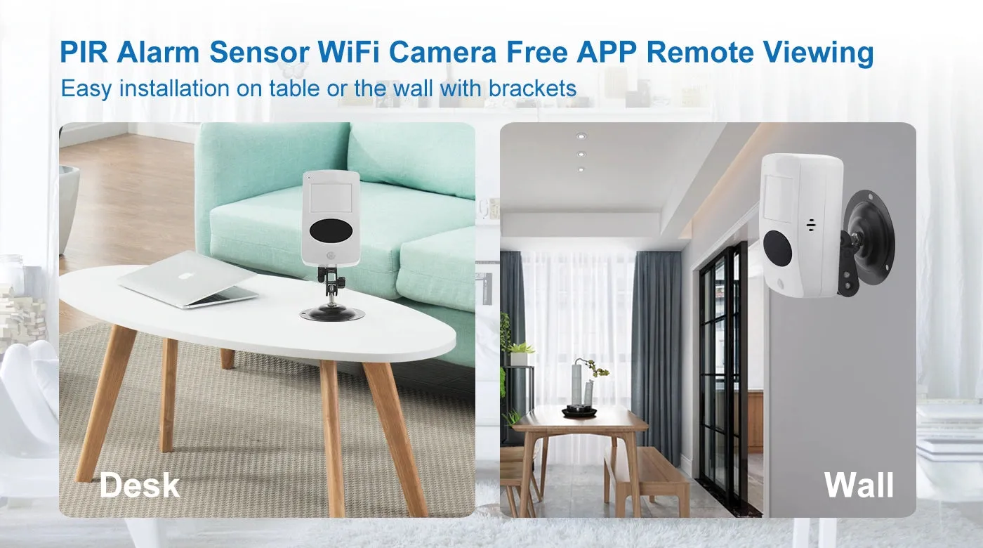 HD1080P Wireless Hidden Wall-mounted Security Camera with PIR Sensor