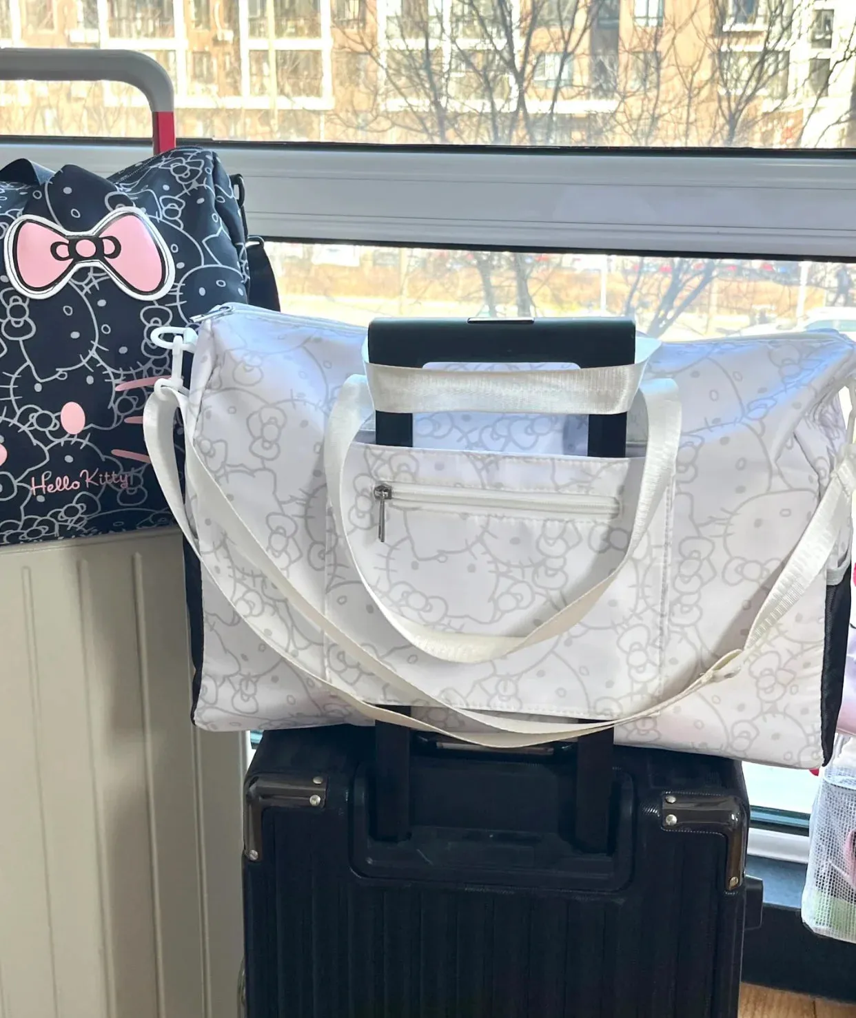 Hello Kitty Signature Face Duffle Bag | Gym Bag | Travel Companion