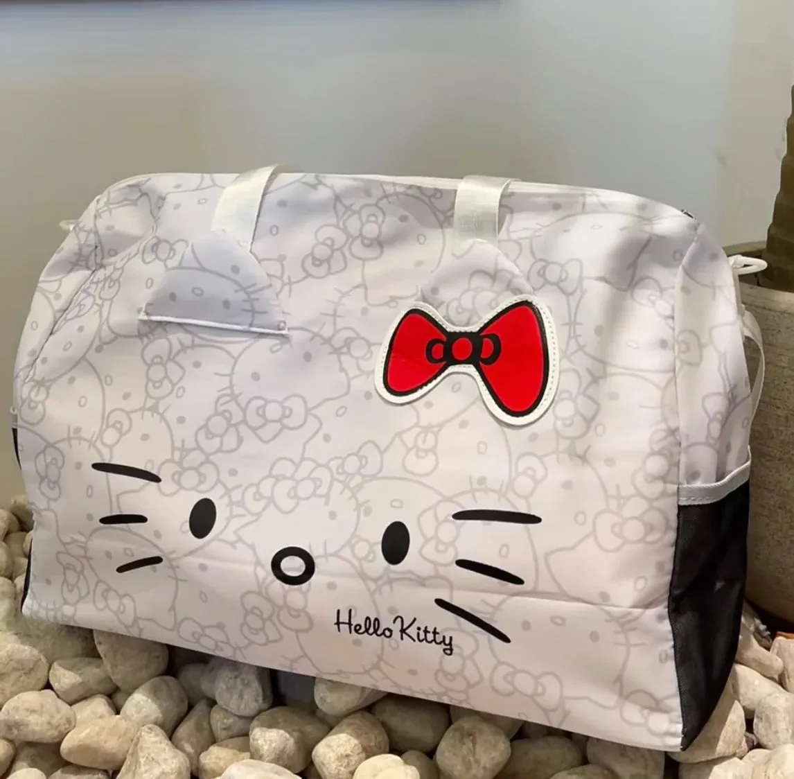 Hello Kitty Signature Face Duffle Bag | Gym Bag | Travel Companion