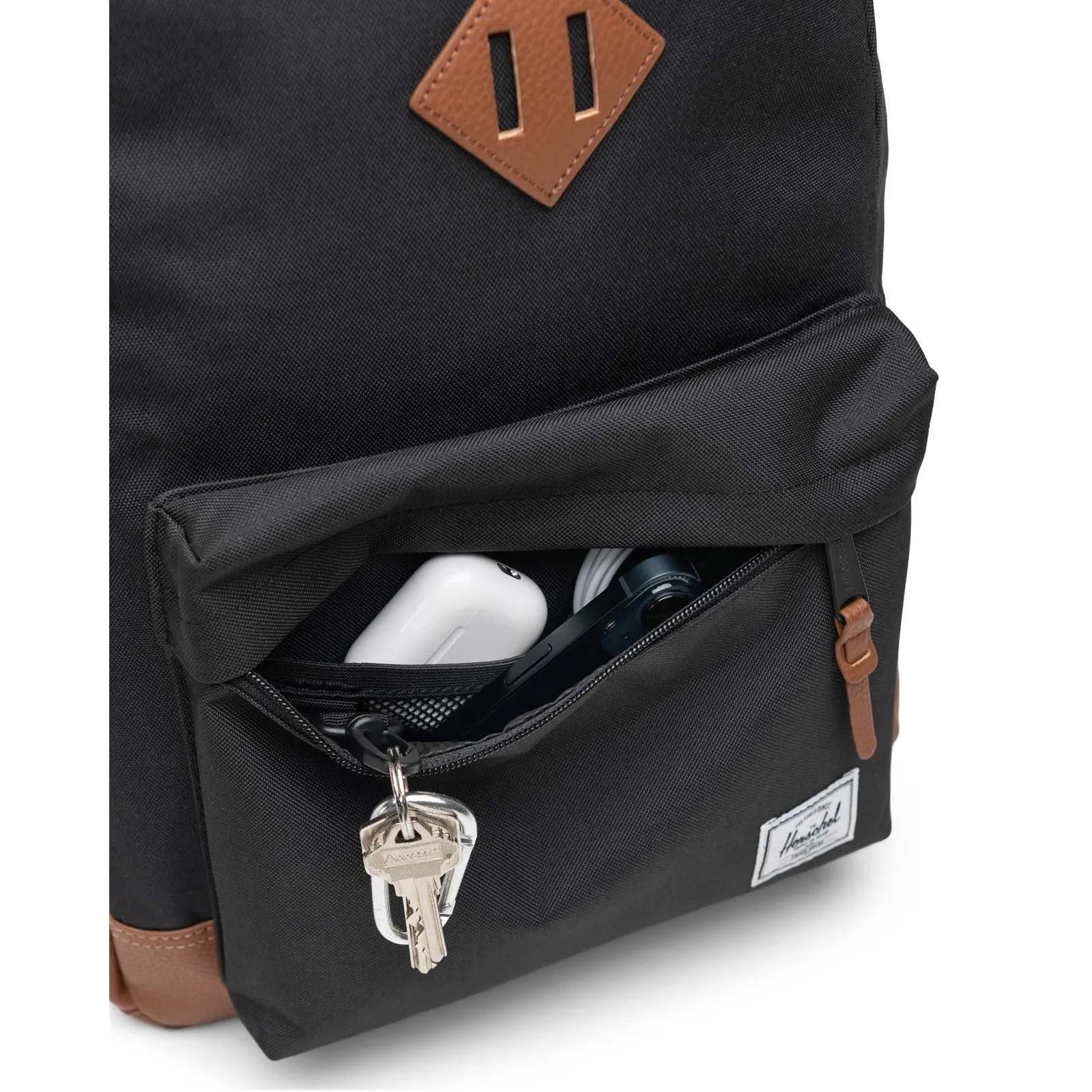 Herschel Black/Tan Herschel Heritage Backpack