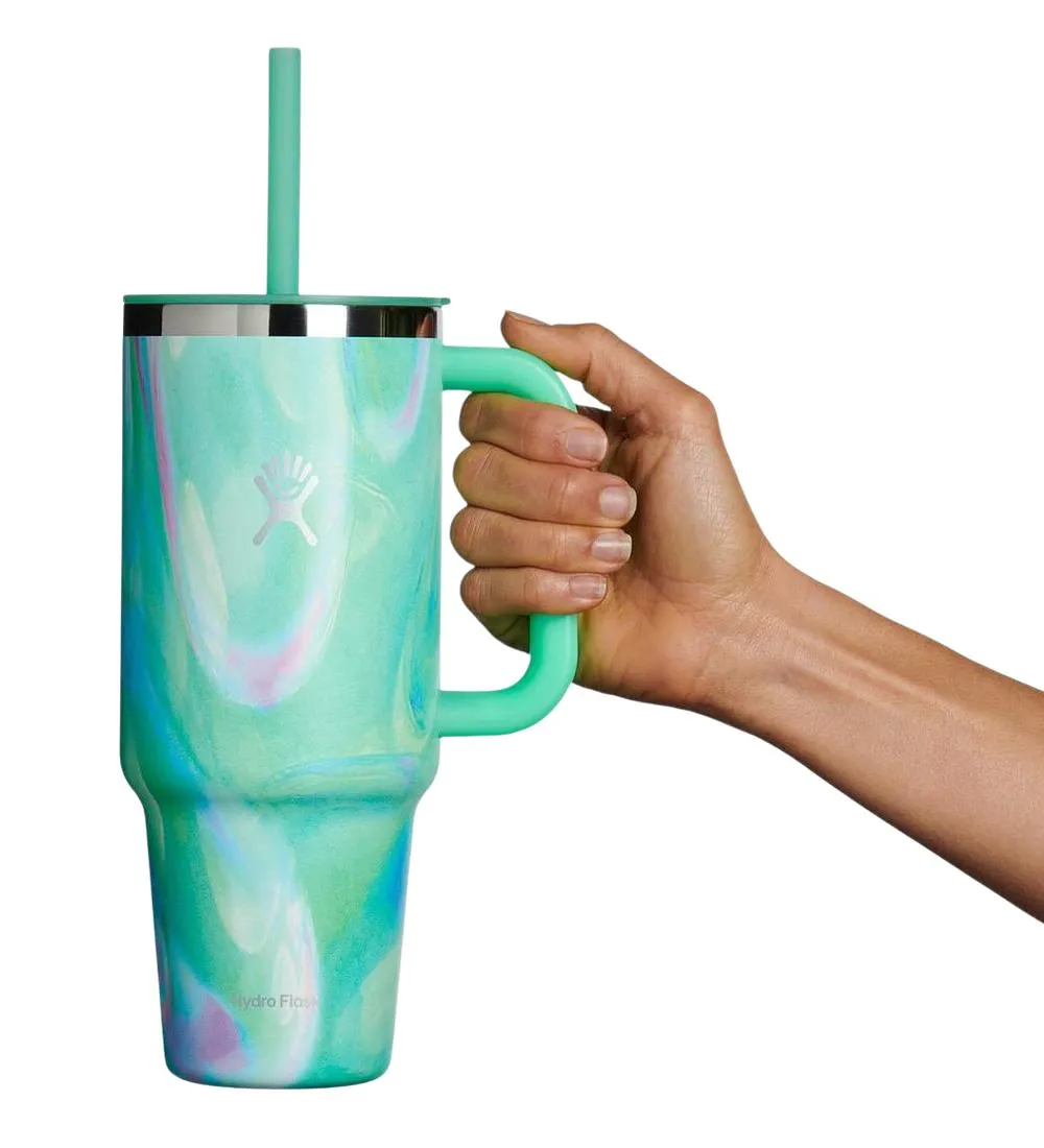 HYDRO FLASK 40 OZ ALL AROUND TRAVEL TUMBLER JELLY GREEN