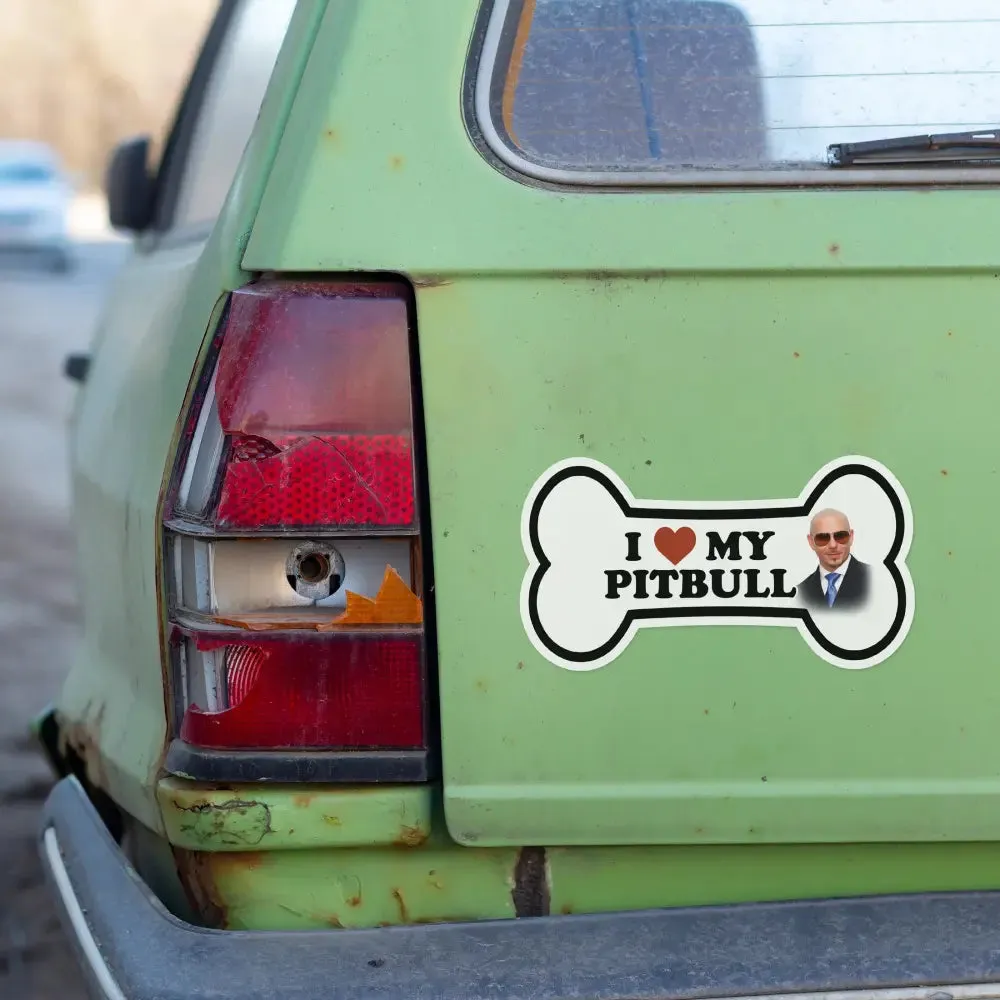 I Love My Pitbull (Bumper Sticker)