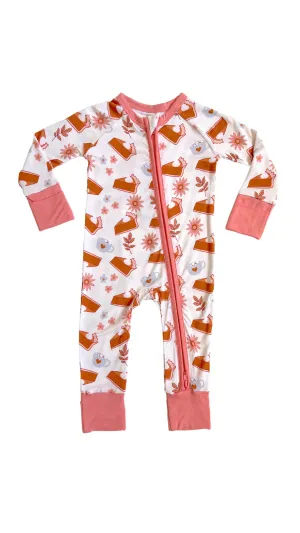 In My Jammers Pumpkin Pie Zipper Romper