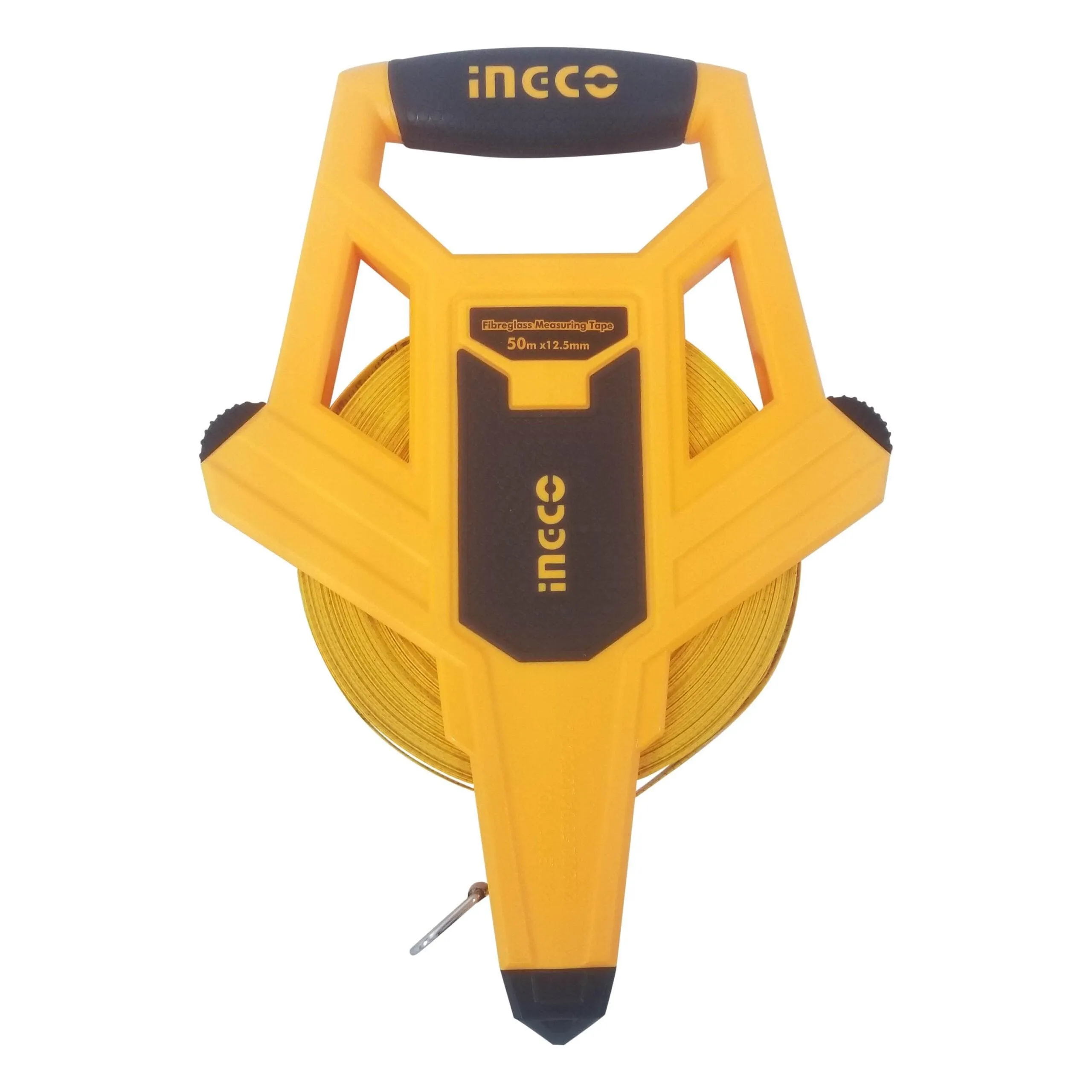 Ingco 50m x 12.5mm Fiber Glass Measuring Tape | Metric & Inch - HFMT8250