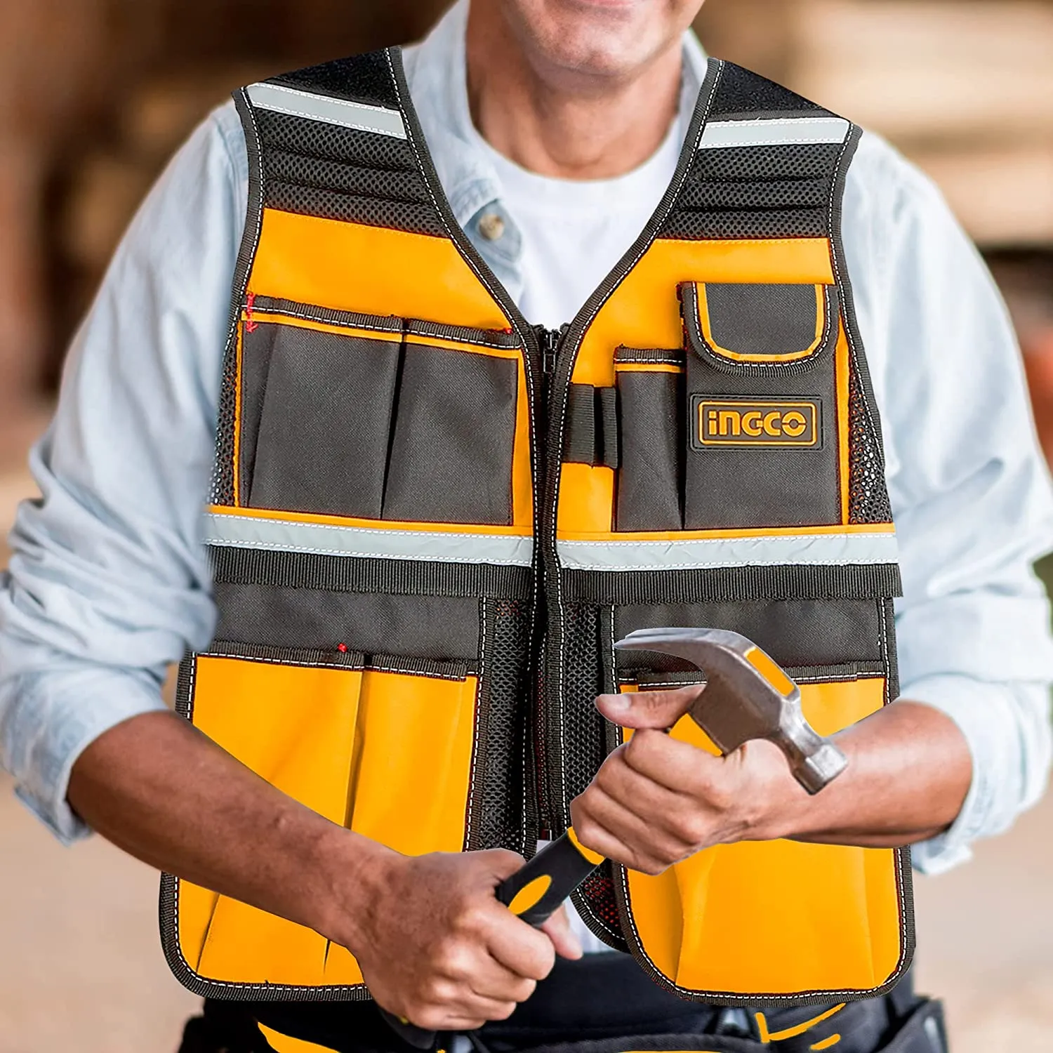 Ingco Tool Vest with 7 Pockets & Adjustable Straps – HTVT0901