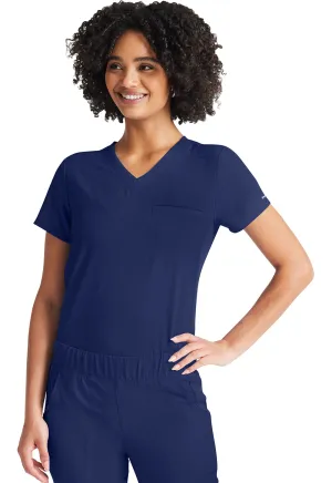 Inspira Flex IP600A V-Neck Tuckable Top Navy