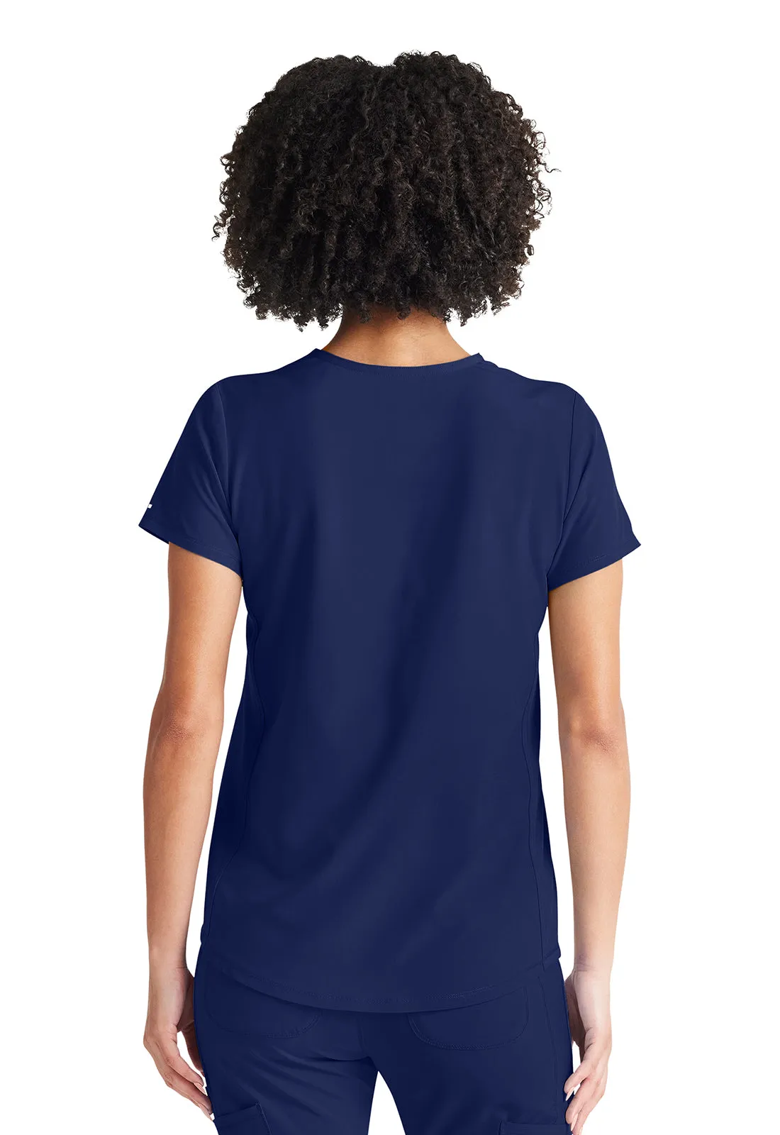 Inspira Flex IP600A V-Neck Tuckable Top Navy