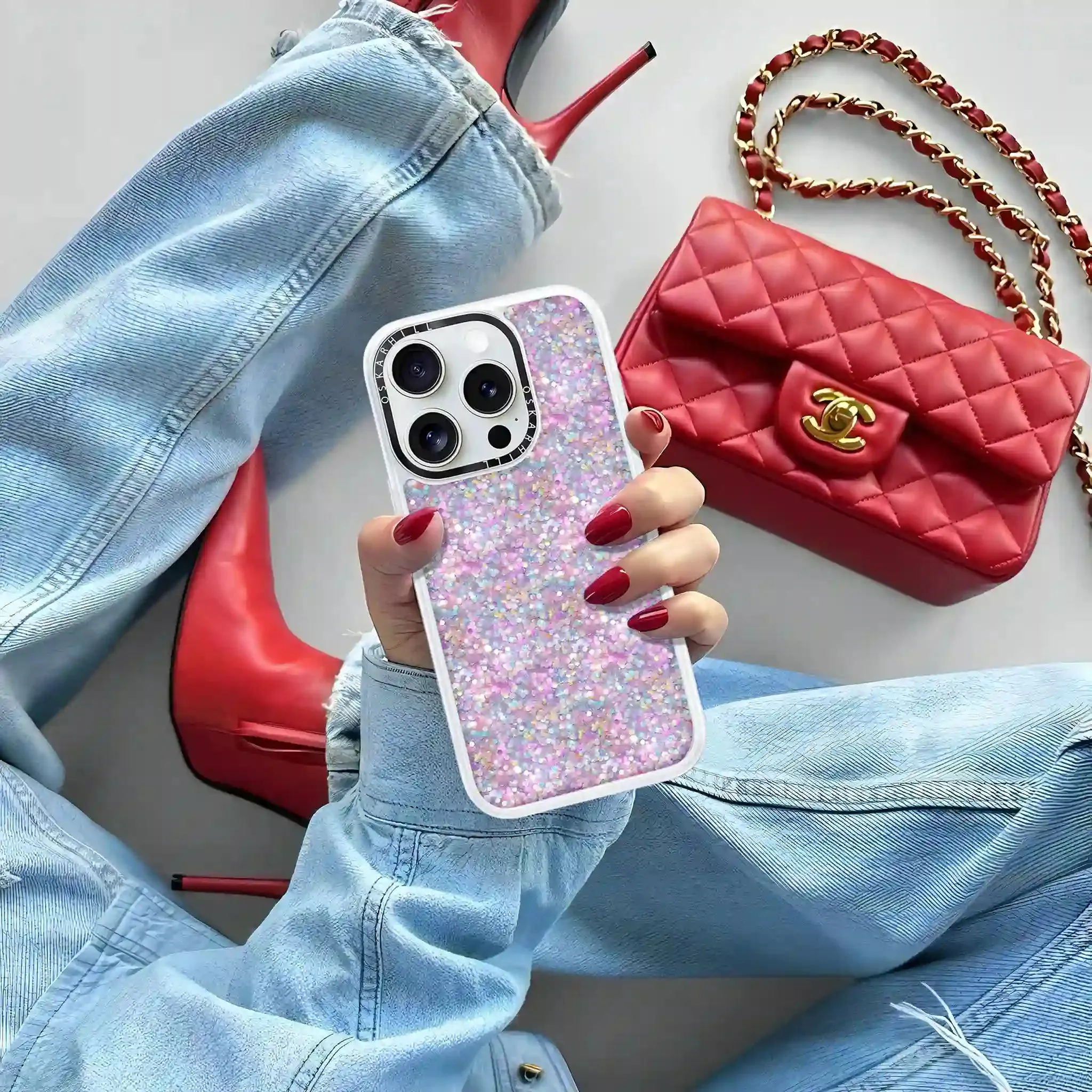 iPhone 13 Pro Max Case Classic — Pastel Twilight Glitter