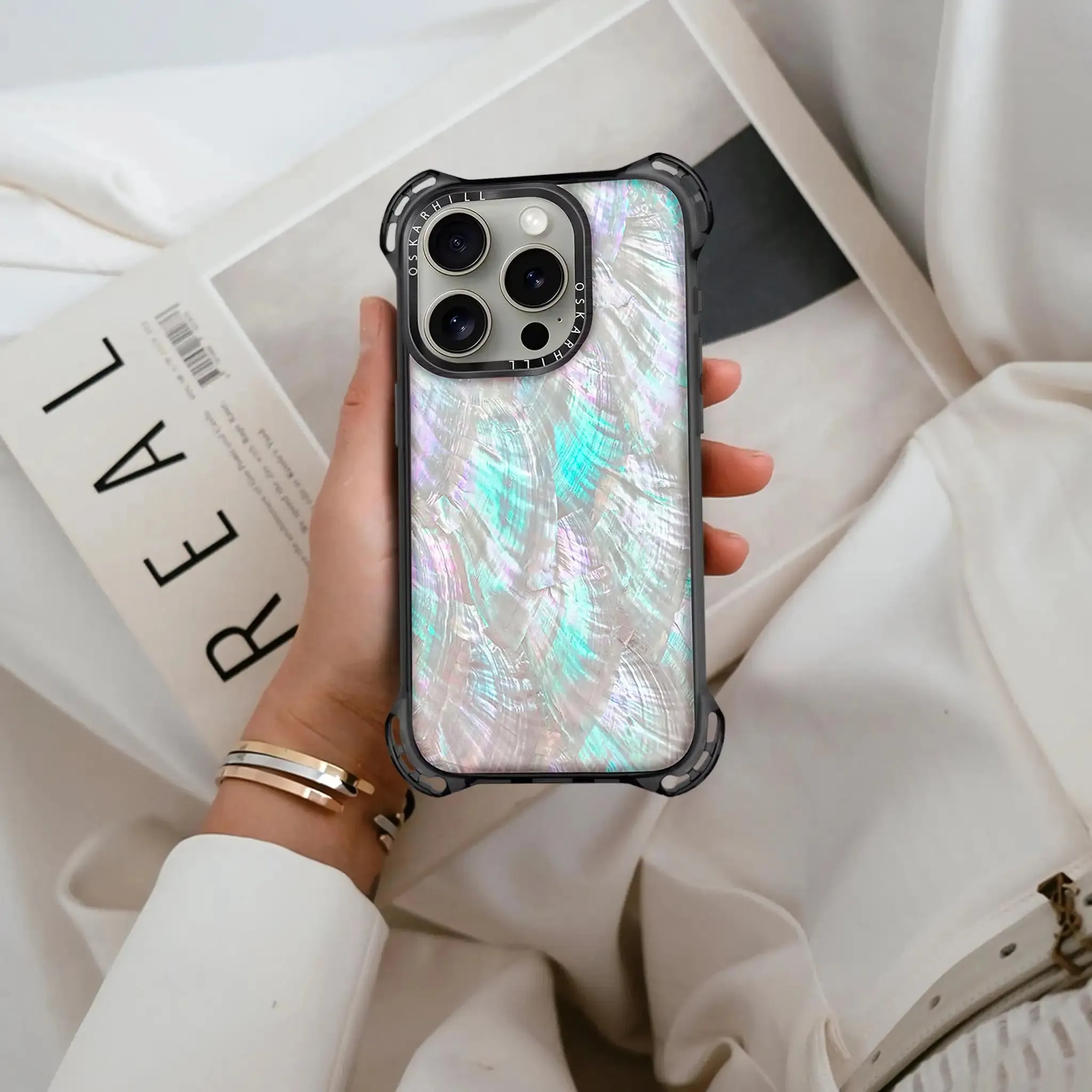 iPhone 16 Pro Case Bounce — Mother of Pearl